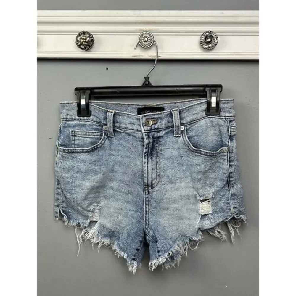 Kendall &‎ Kylie Shorts Size 5/27 Womens The Icon Short Cut-Off Blue Denim